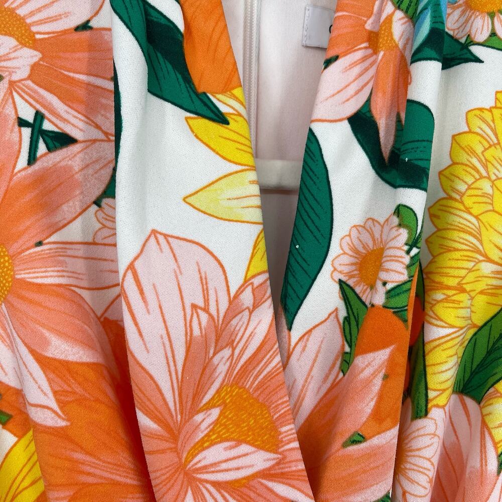 Great Jones Hawaiian Floral Romper Size XS Orange - Picture 7 of 14